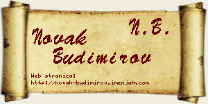 Novak Budimirov vizit kartica